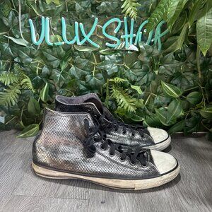 Converse X John Varvatos Snakeskin High Top Sneakers Size 13 Mens Distressed
